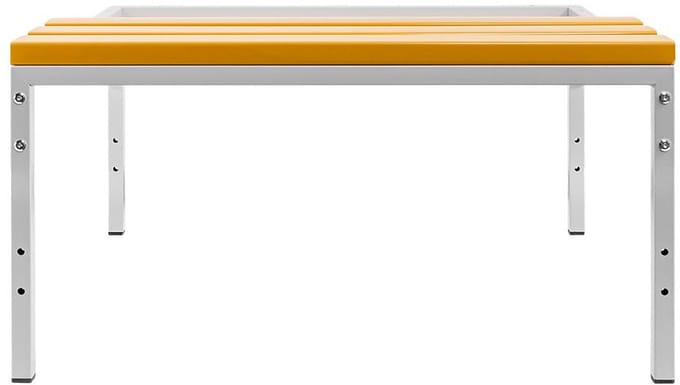 Mega-M - Untergestell mit WPC-Sitzbank - für Spind/Garderobenschrank - 80 x 80 x 43 cm