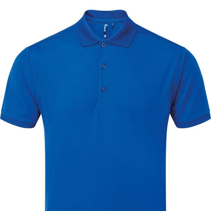 Premier Heren Coolchecker Poloshirt (Koningsblauw)