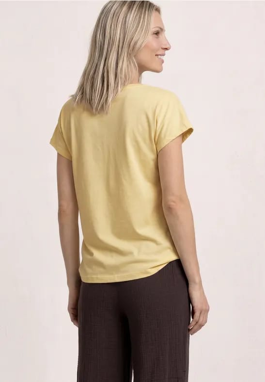 Shirt met ronde hals en losse schouders