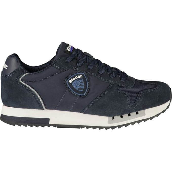 Blauer Blau Polyurethaan Heren Sneakers