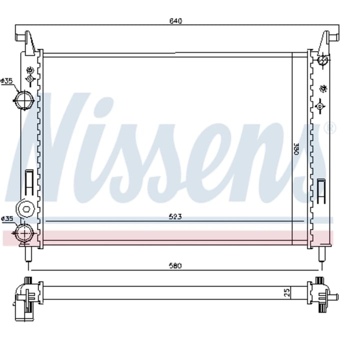 Radiator, motorkoeling NISSENS 61682