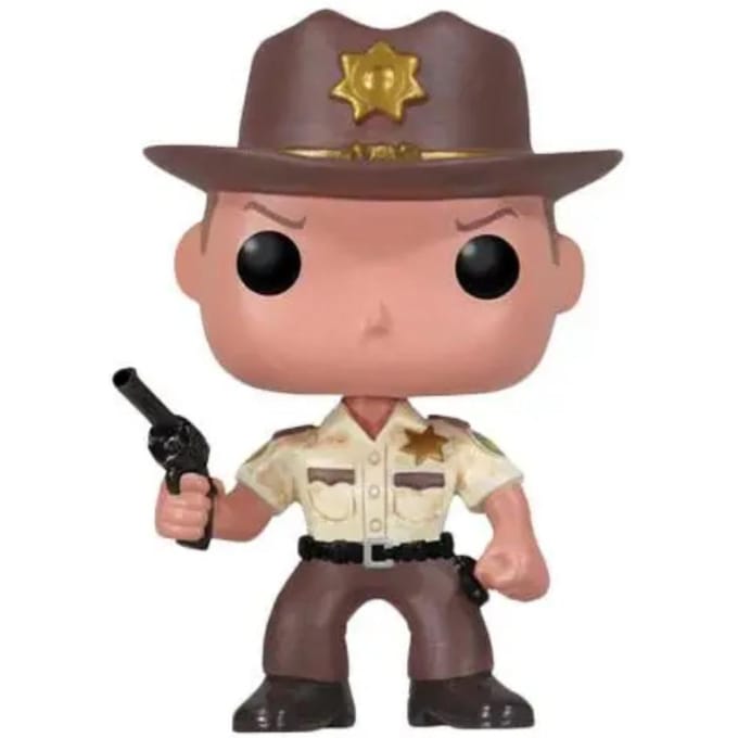 Walking Dead RICK GRIMES BLOED Bloed Vinyl Figuur Model Poppen Speelgoed no box beige