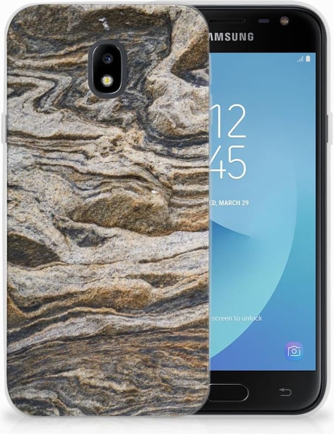 Samsung Galaxy J3 2017 TPU Siliconen Hoesje Steen