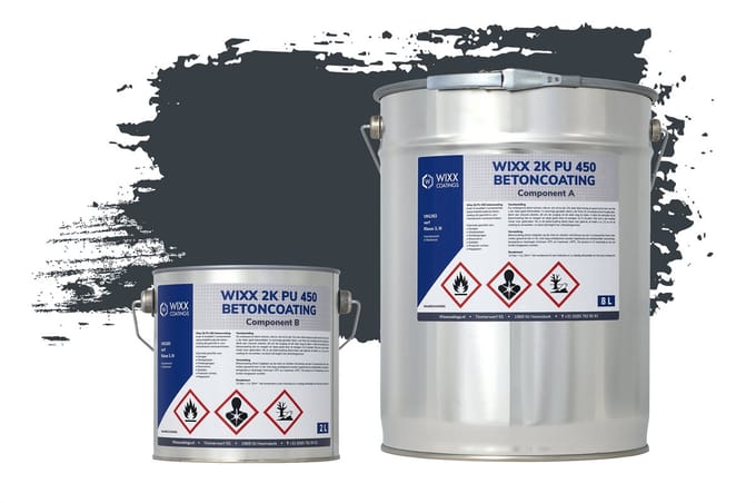 Wixx 2K PU 450 Betoncoating - 5L - RAL 7016 | Antracietgrijs