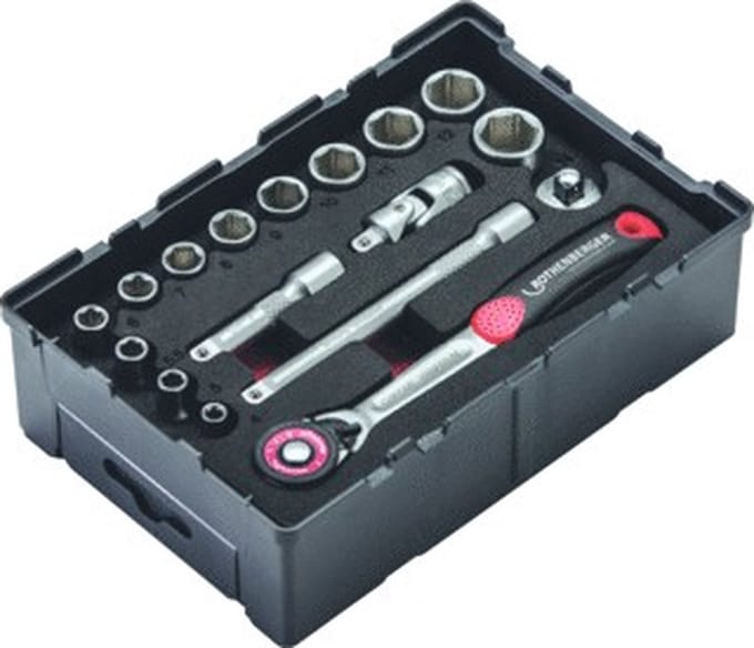 ROTHENBERGER 6-kant-steeksleutel set 1/4", 17-delig - 1000002180