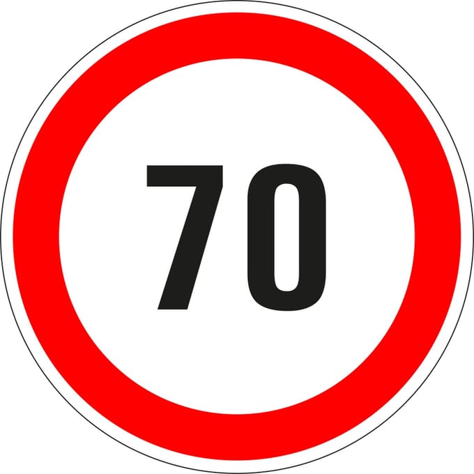 70 sticker - zelfklevende folie 100 mm