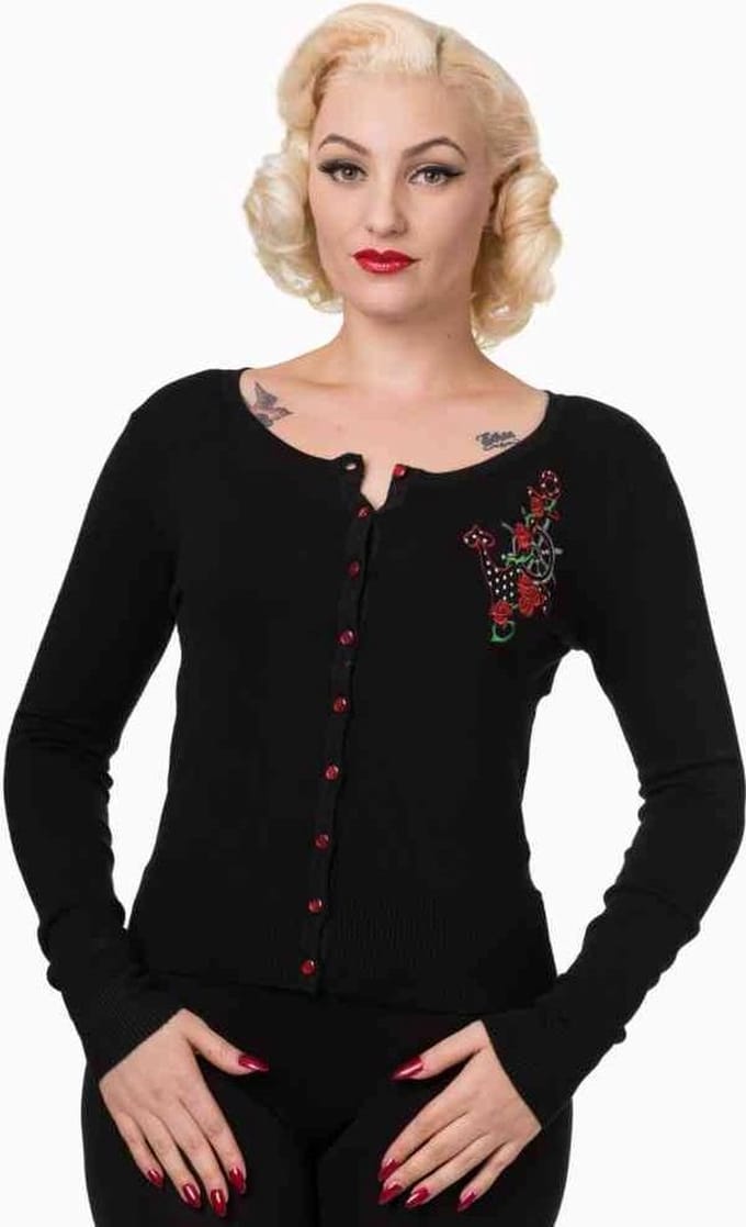 Banned - Anchor Cardigan - M - Zwart