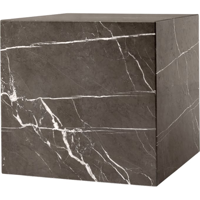 Audo - Plinth Tafel - bruingrijs marmer - kubusvormig