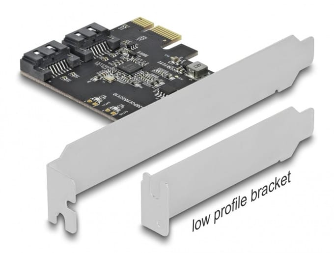 Delock 2 port SATA PCI Express Card - Low Profile Form Factor