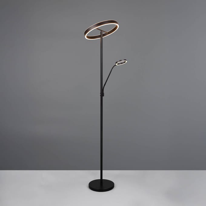 Trio Lighting LED vloerlamp Willis, zwart, hoogte 180 cm metaal CCT dimmer