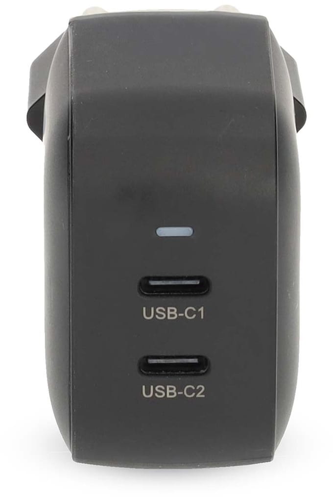 Nedis Oplader - 45 W - GaN - PD3.0 - 2.25 / 3.0 A - Outputs: 2 - 2x USB-C - Automatische Voltage Selectie - Zwart