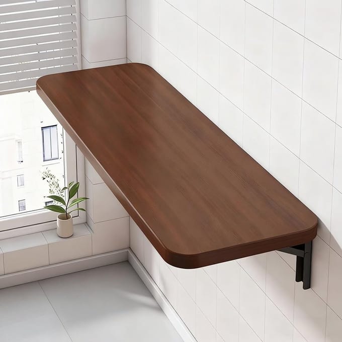 Klaptafel - Wandtafel - Ruimtebesparing - Inklapbaar - 60 x 40 cm - Bruin
