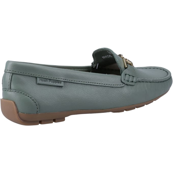 Hush Puppies Eleanor Leren Dames Sage Instappers