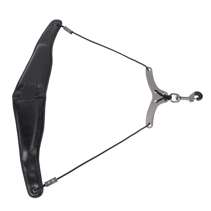 Saxofoon Nekriem Lengte Verstelbaar Ergonomische Kussens Universele Saxofoonriem voor Sopraan Tenor Alto black