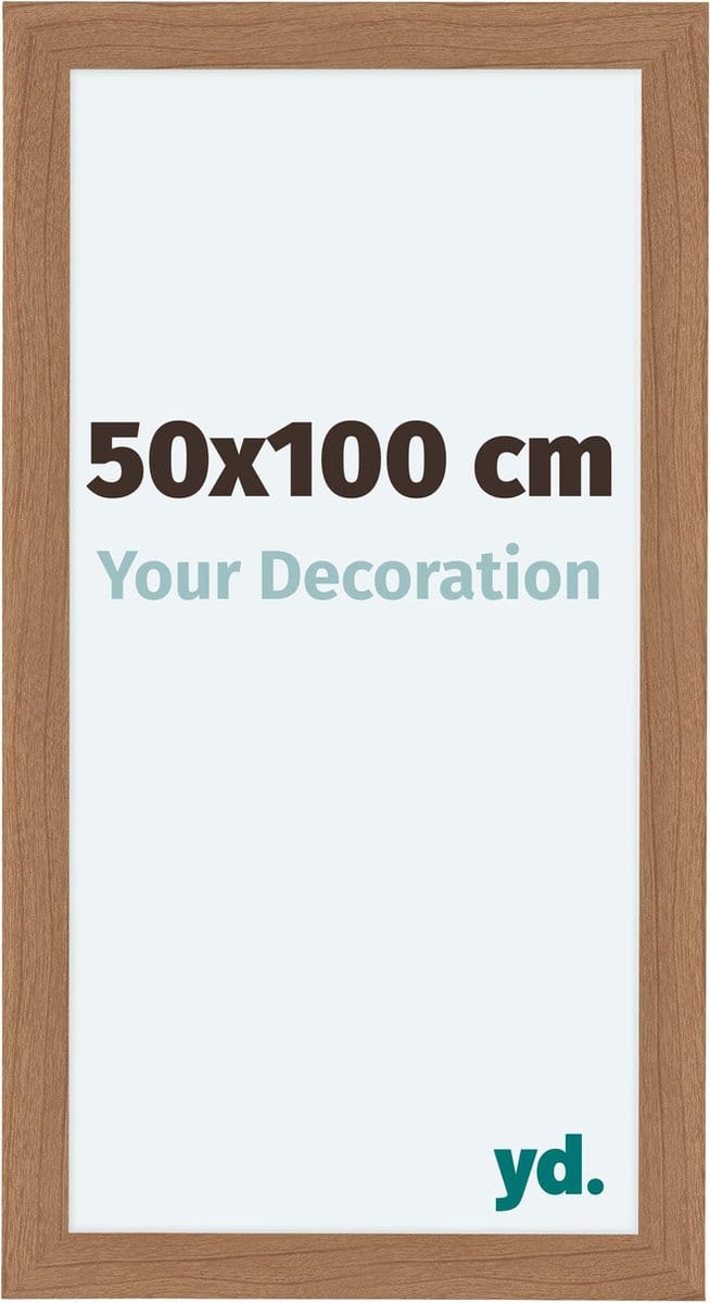 Your Decoration - Fotolijst 50x100 cm - MDF - Notenhout Licht - Como