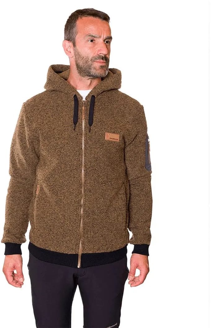 Trangoworld Tindaya Fleece Met Kap Bruin M Man