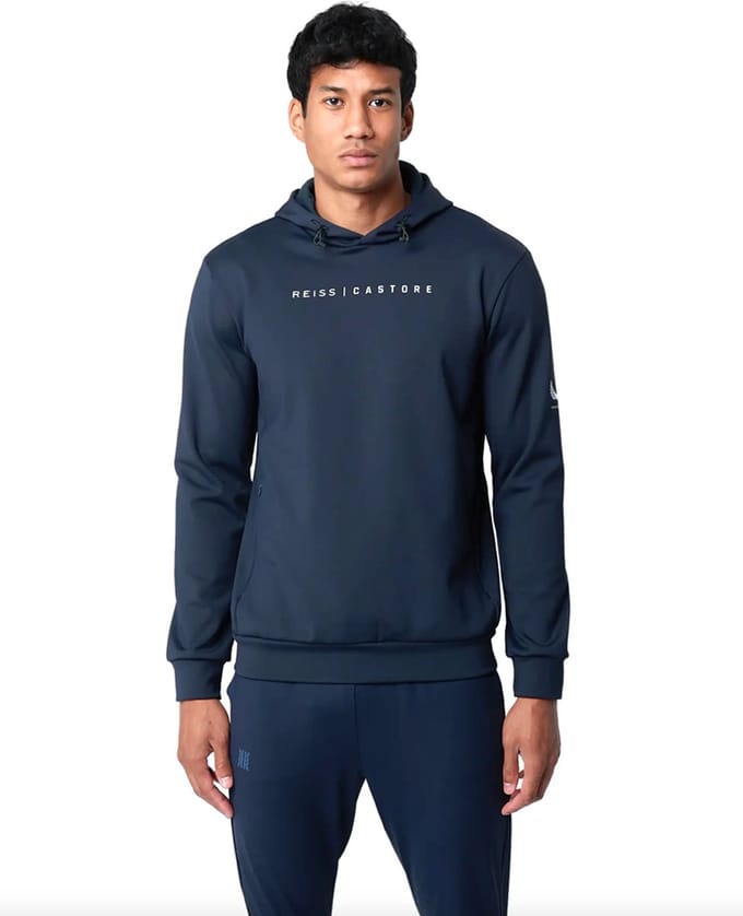 Castore x Reiss Blake Hoody Midnight Navy Maat M