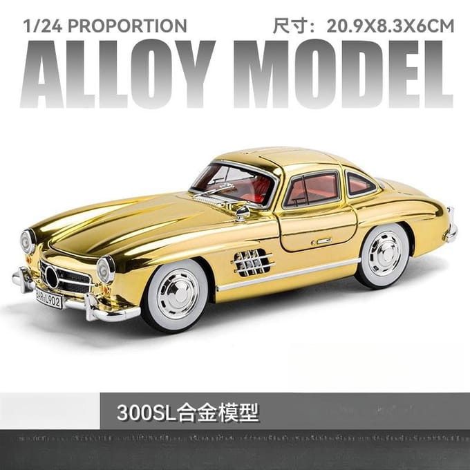 Voiture À 1:24 Grands Modèles de Voiture Classique 300Sl Version Galvanisée Simulation Alliage Ornement