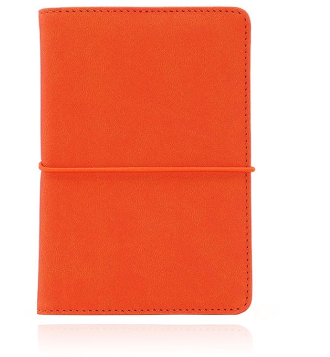 Paspoort Cover met elastiek - PU Leer Oranje