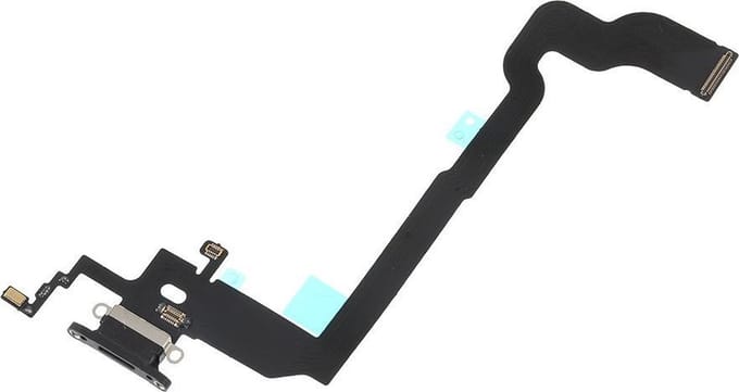 Geschikt voor iPhone X oplaadpoort / dock connector - zwart
