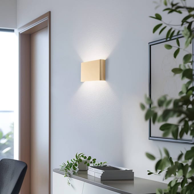 Nowodvorski Lighting Wandlamp Haga, goudkleurig, metaal, 25 cm breed, G9