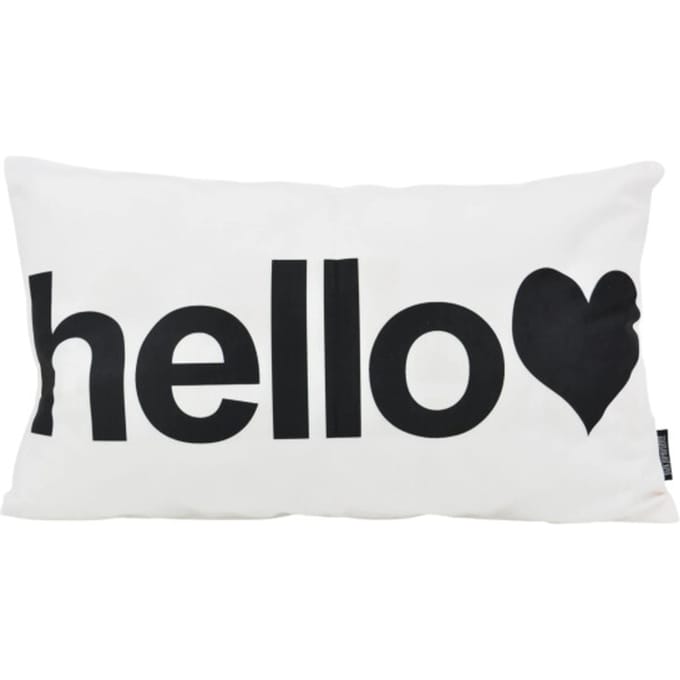 Gek op kussens! Sierkussen hello wit | 30 x 50 cm | katoen/polyester