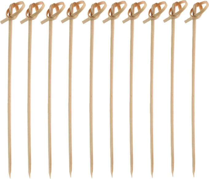 Cosy&Trendy Bamboeprikker - Met Knoopje - 12 cm - Set-250