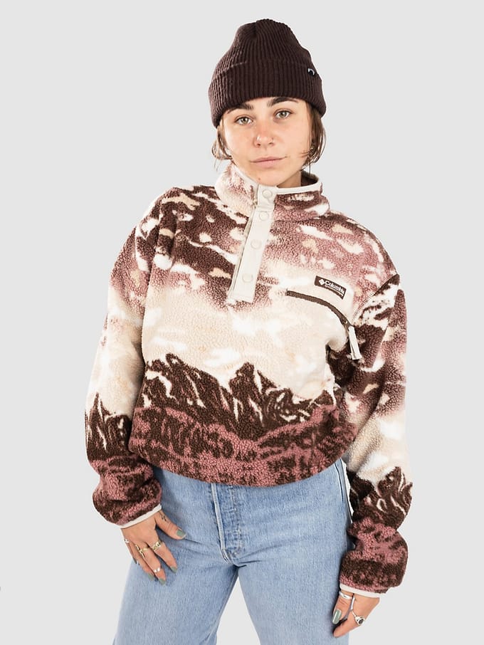 Columbia Helvetia II Printed Cropped Half Snap Half-Zip Fleece Trui patroon