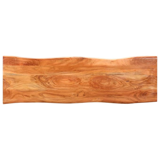 vidaXL - Boomstambankje - 110 - cm - massief - acaciahout - en - staal