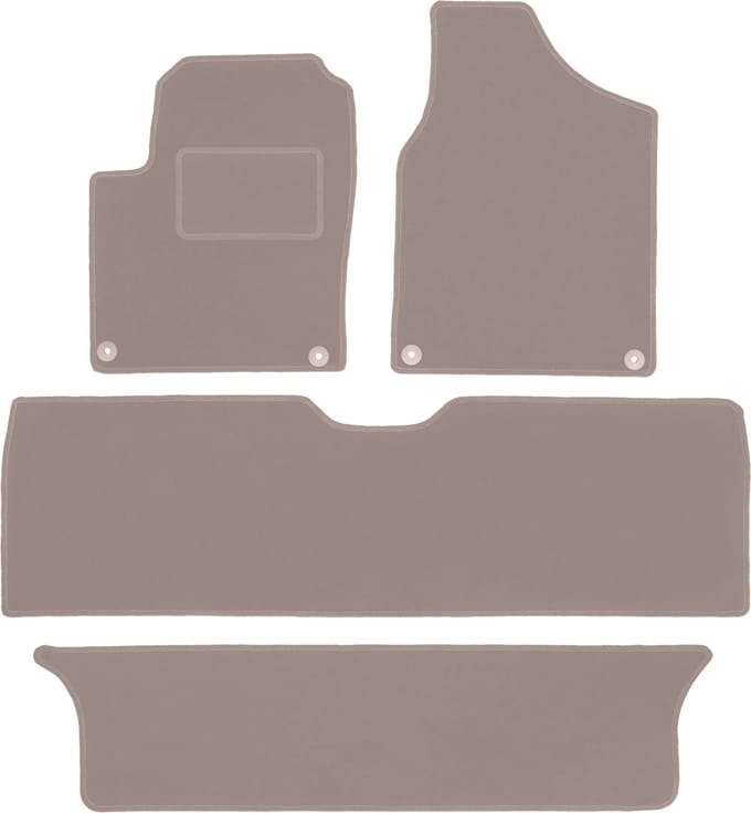 Beige veloursmatten voor: Seat Alhambra I minivan (1995-2010)
