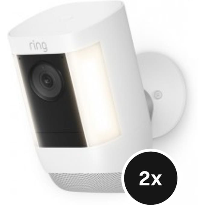 ring Spotlight Cam Pro - Battery - White 8SB1S2-WEU1 IP Bewakingscamera WiFi 1920 x 1080 Pixel