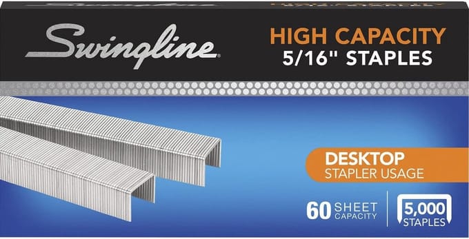 Hoge capaciteit nietjes 60 vel capaciteit 5/16 inch lengte 5000 stuks