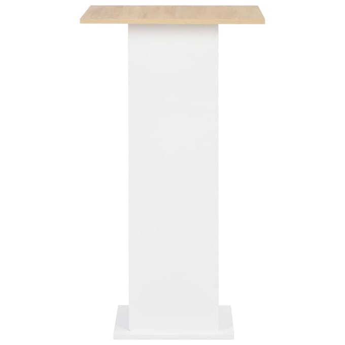 vidaXL - Bartafel - 60x60x110 - cm - wit - en - sonoma - eikenkleurig