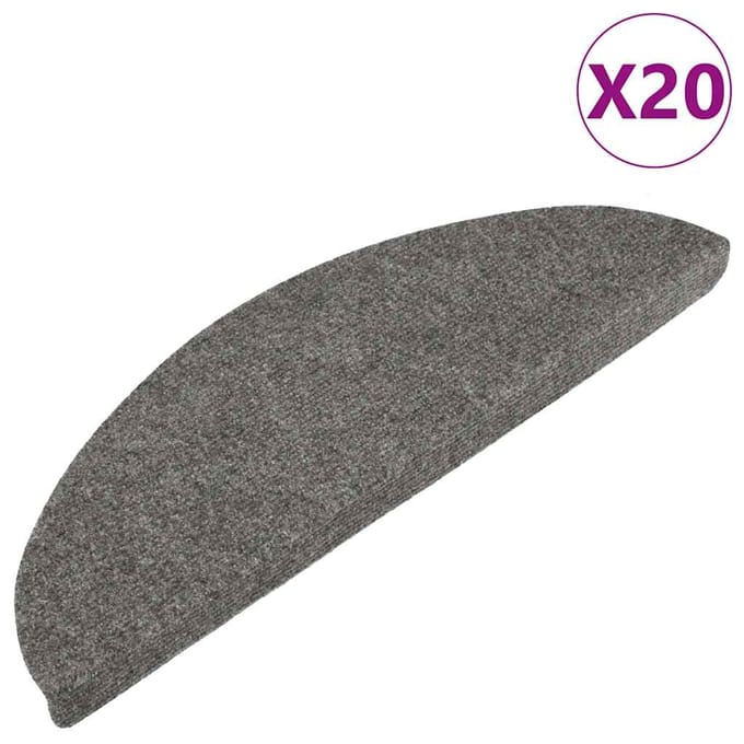 vidaXL - Trapmatten - zelfklevend - 20 - st - 56x17x3 - cm - grijs