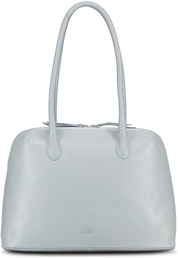 Jost Vika Schoudertas Leder 38 cm - Dames - misty blue