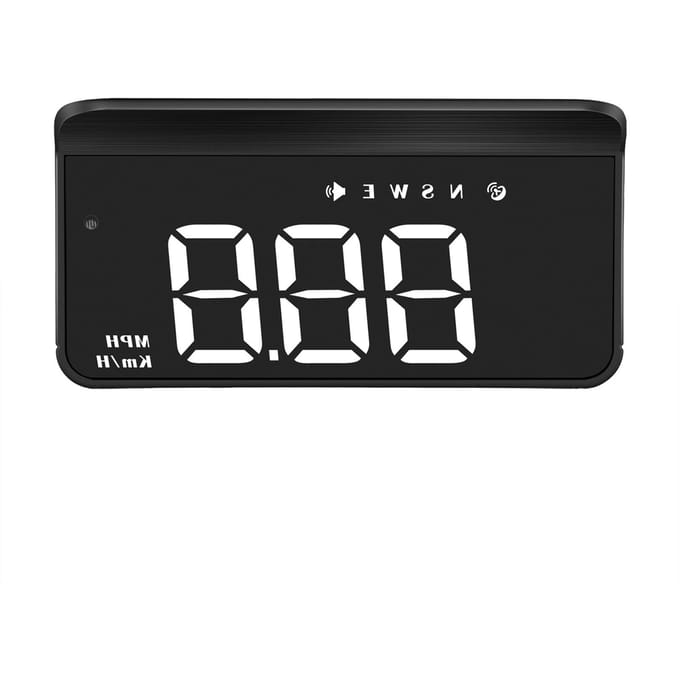 Auto HUD 3,5 inch Head-up Display Windshield Projecter Digitale Voertuig Snelheidsmeter GPS Model White backlight zwart
