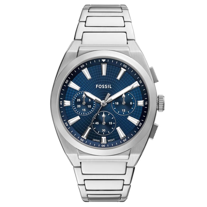 Fossil FS6104 Heren Horloge 44mm - Zilverkleurig