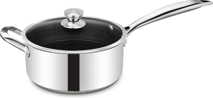 Cheffinger Sauspan met Deksel - 20cm - RVS - Honingraat - Inductie