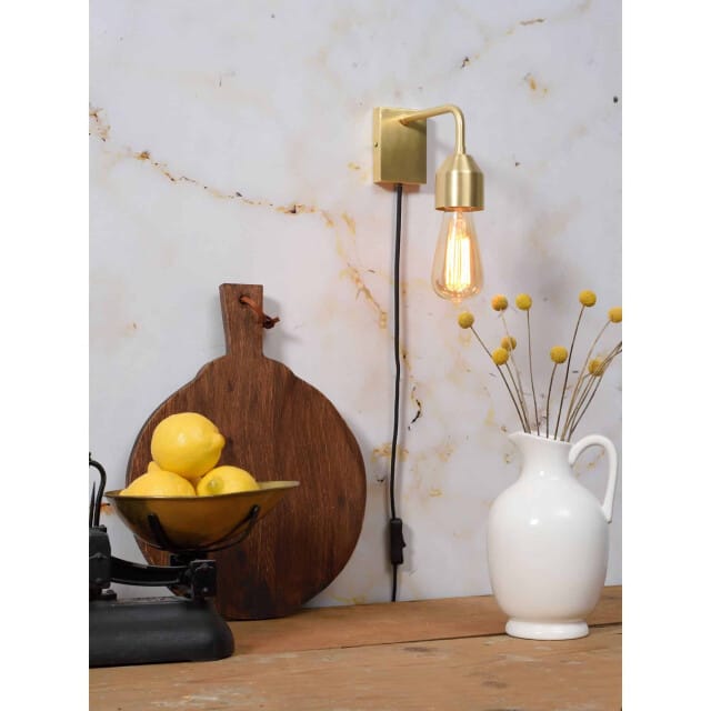 it's about RoMi Wandlamp Madrid - Goud - 20x7x15cm - Binnen Modern,Luxe