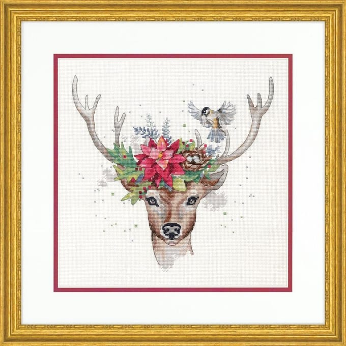 Borduurpakket WOODLAND DEER - DIMENSIONS