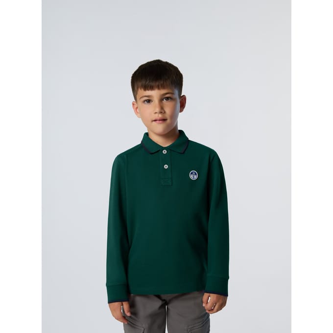 North Sails Polo Shirt Lange mouwen met kraagletters