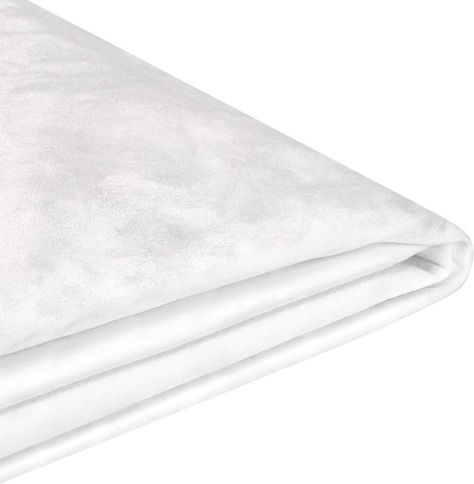 FITOU - Bekleding bed - Wit - 160 x 200 cm - Fluweel