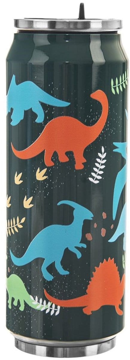 Dino Thermosbeker 0,5L - Dubbelwandig RVS, Lekvrij