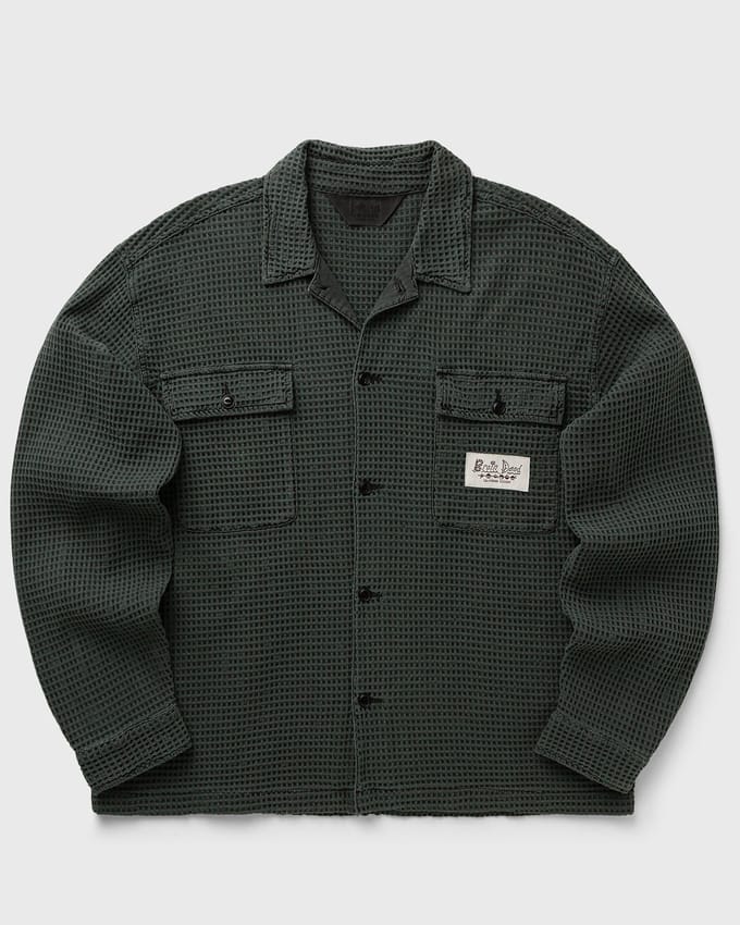 WAFFLE BUTTON FRONT SHIRT