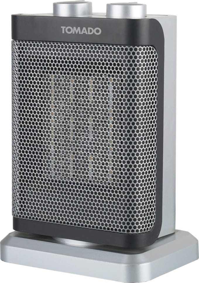 Tomado THC1502B - Keramische kachel - 24m² - 1500 watt - Oscillerend - Zwart/grijs