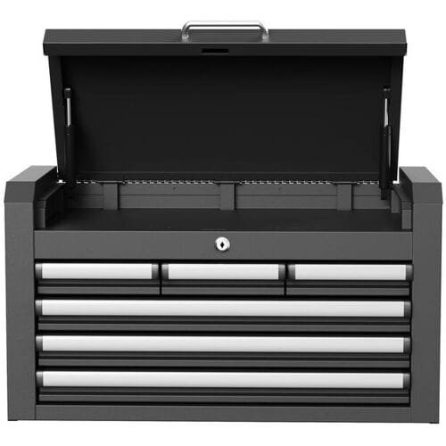 HBM opzetkast 66 cm, 6 laden, zwart