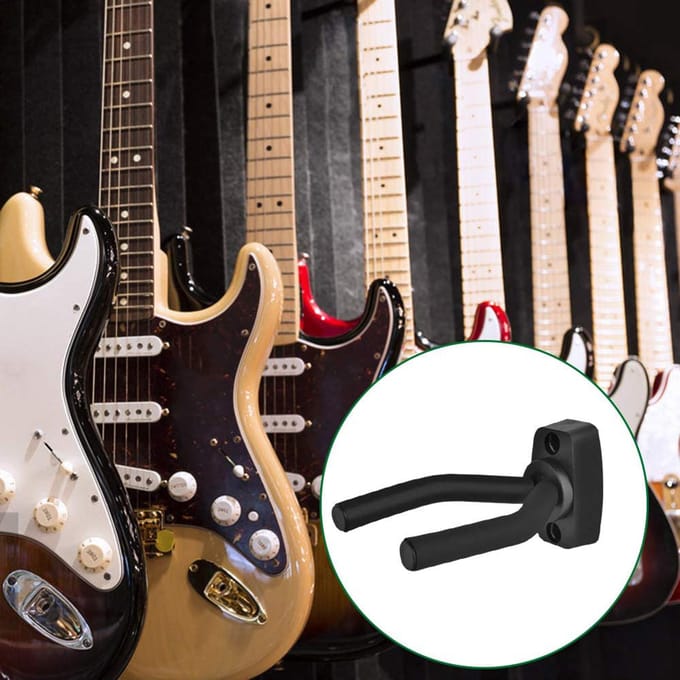 4 stuks gitaarhangers muurbevestiging gitaarhouder gitaar ukelele bas ondersteuning display 1 Kit black