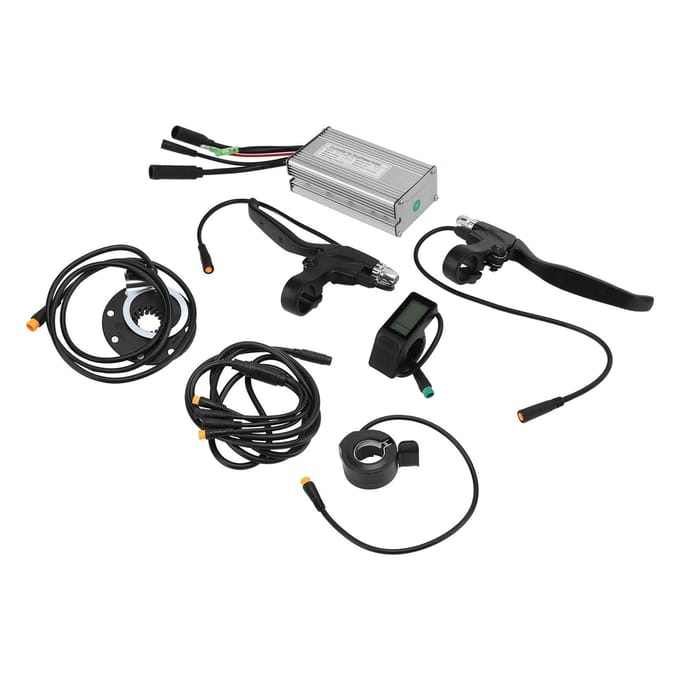 36V 48V 500W Elektrische Motor Controller Kit KT 22A Motor Controller met LCD4 Display Paneel 130X Gashendel 8C Sensor black