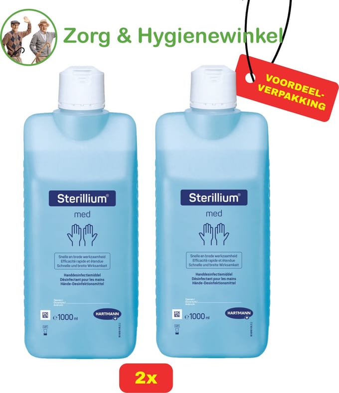 Hartmann Sterillium Med handdesinfectant – 2x 1000 ml – Voordeelverpakking!