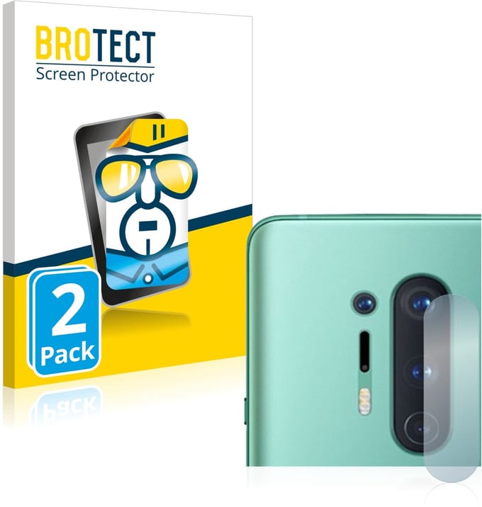 BROTECT - Screenprotector voor OnePlus 8 Pro (ALLEEN Camera Lens) - Folie Beschermfolie transparant 2 Stuks